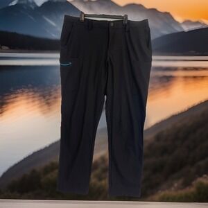 Amazon Luly Yang Cargo Pants Mens XL 36-38 Black Stretch Slim Straight Leg